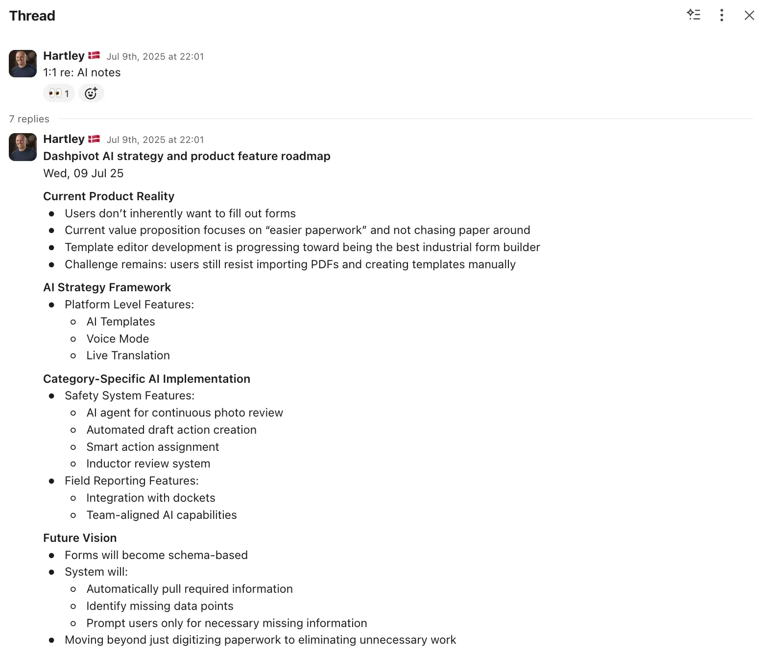 Notes breaking conversational UX into in-app, out-of-app and passive ambient capture