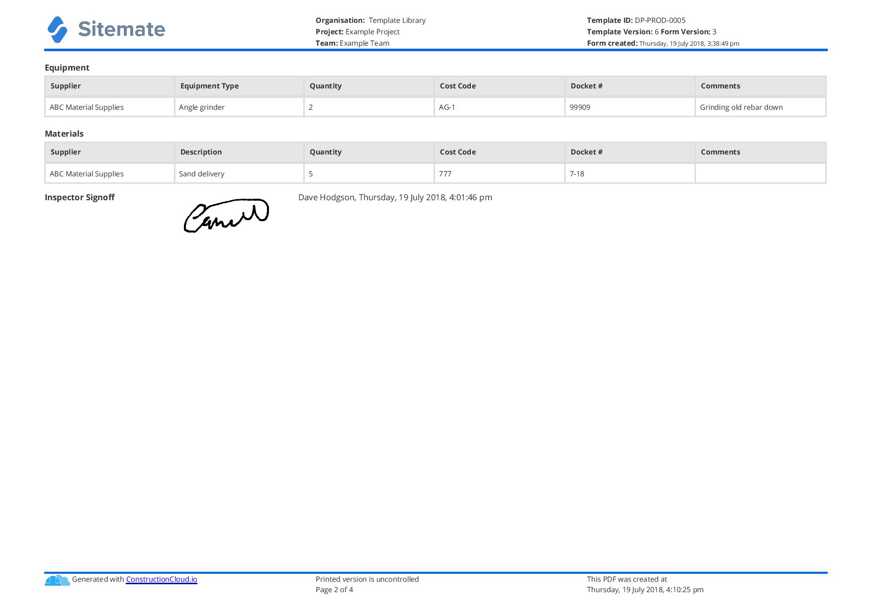 Construction Site Daily Progress Report template: Use it free