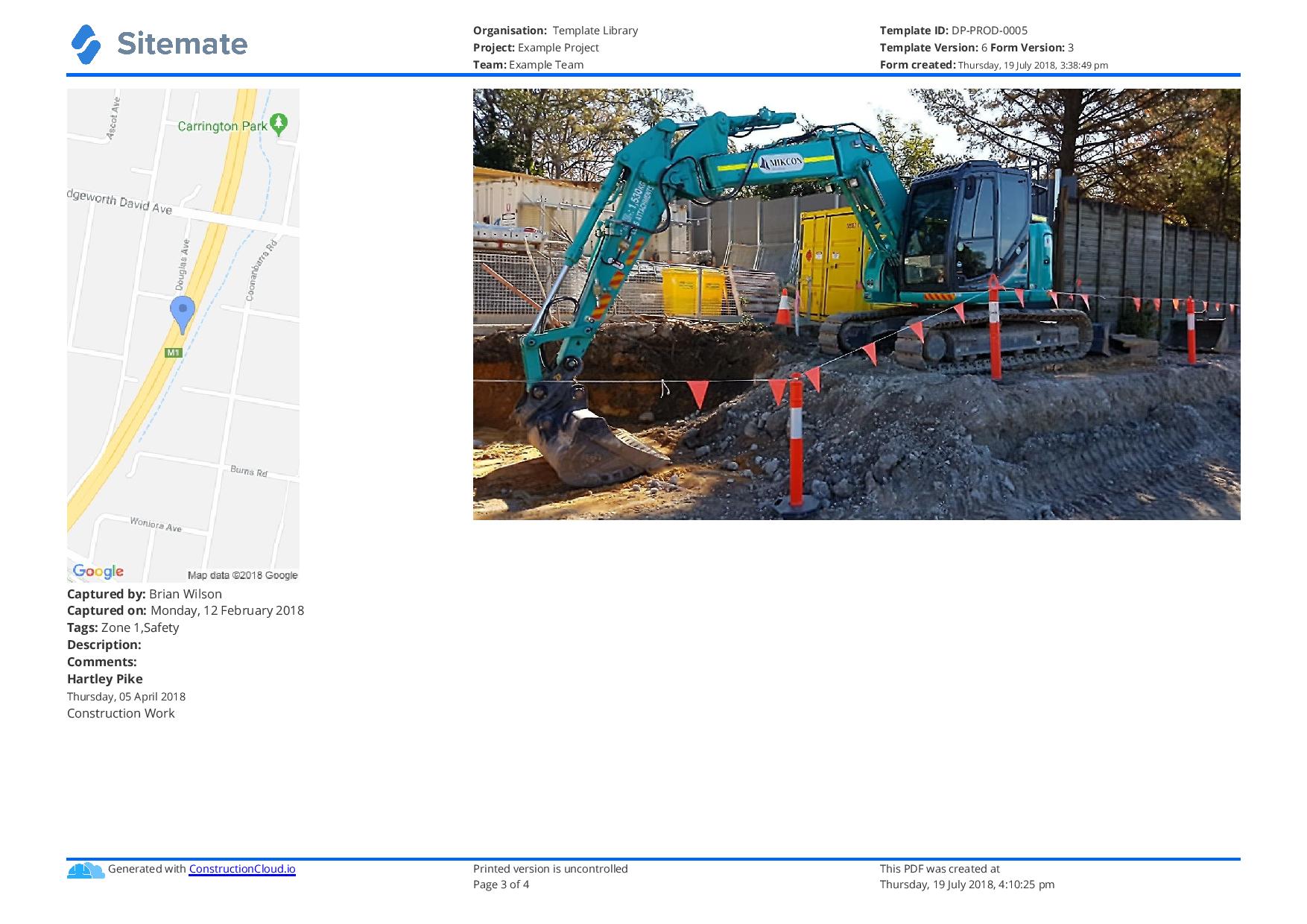 Construction Daily Progress Report Template