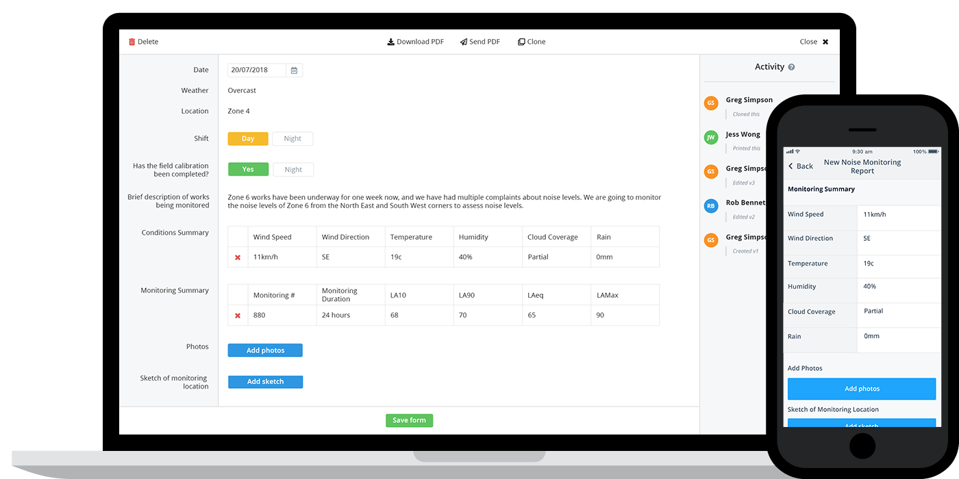 Environmental monitoring software