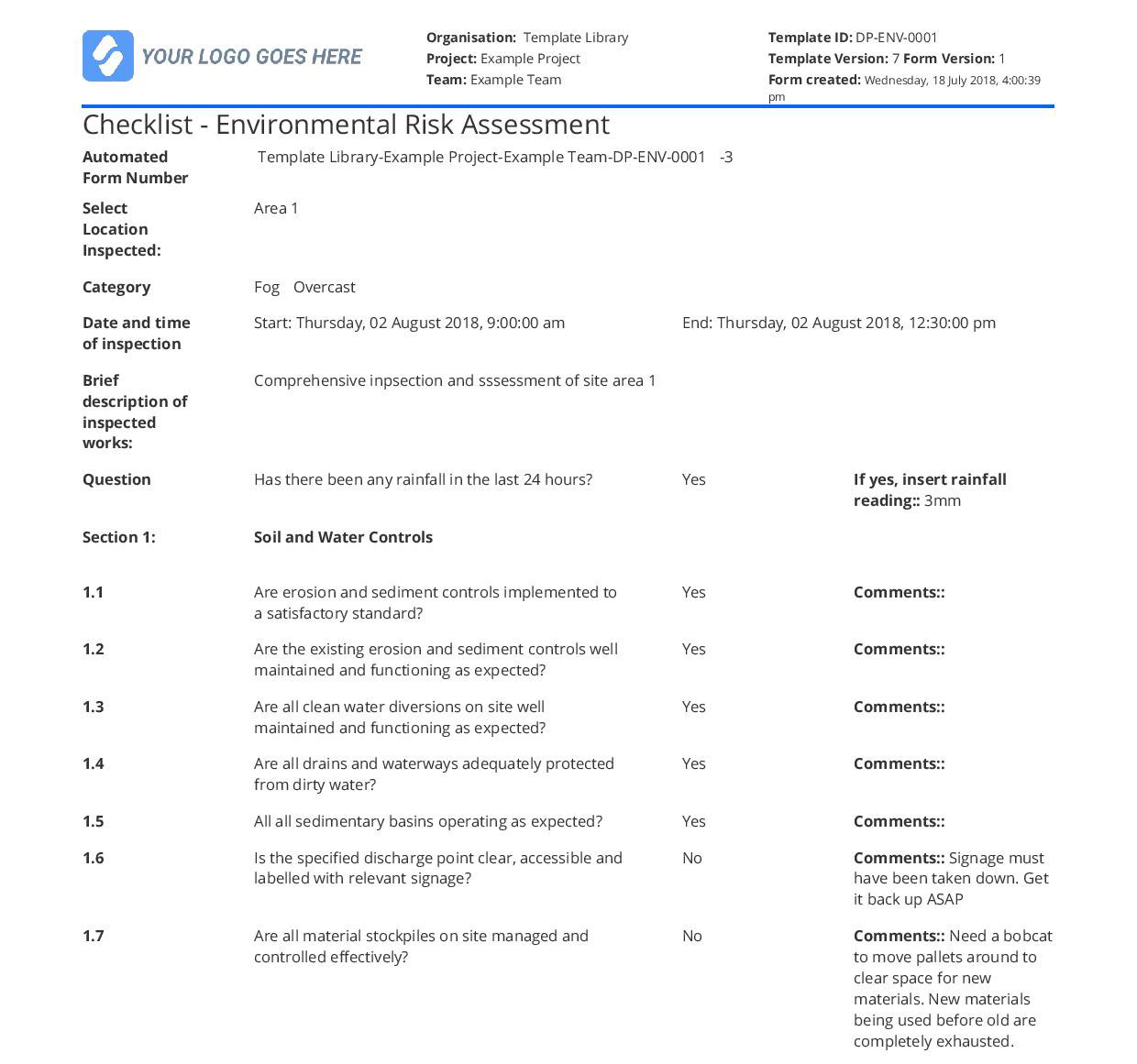 Enviro-checklist Environmental checklist