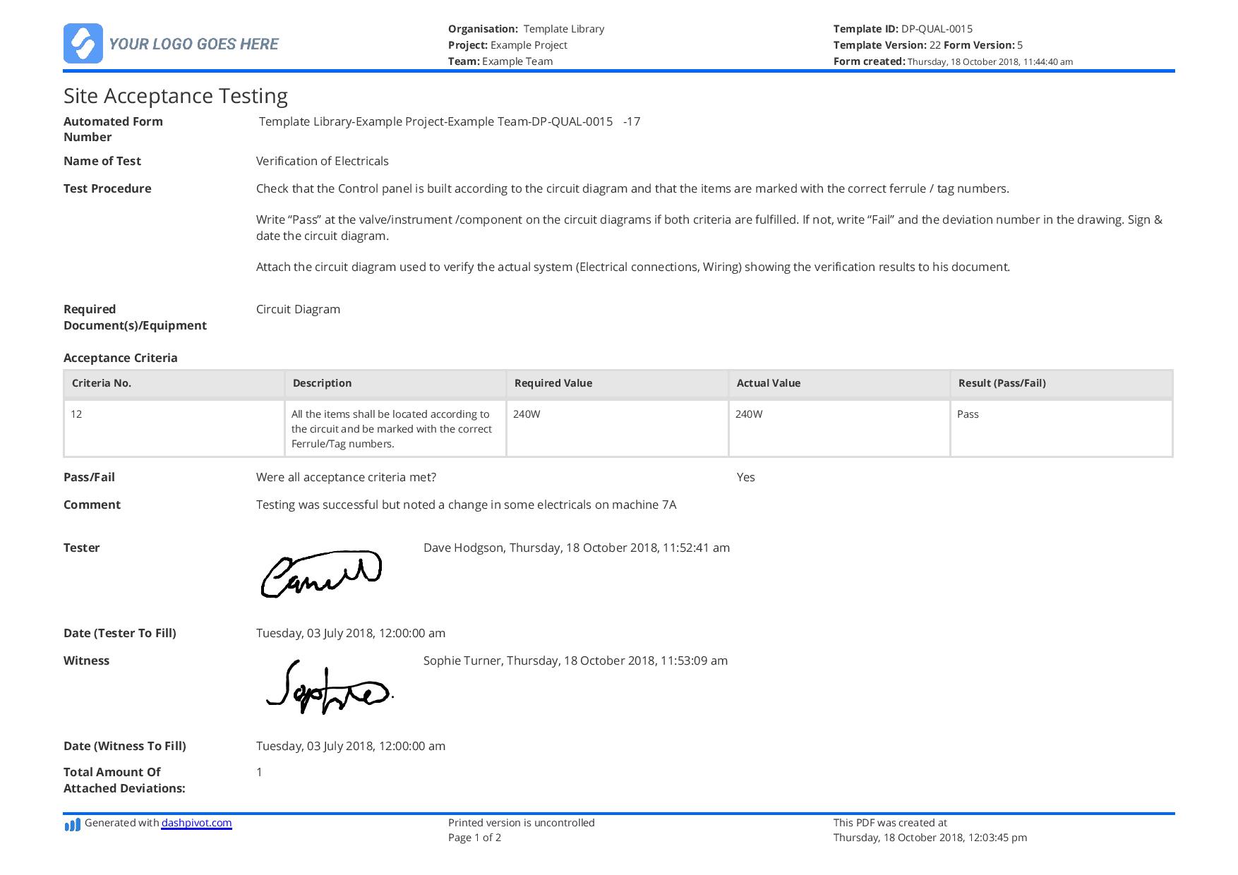 Free Site Acceptance Testing template (Better than PPT and PDF)