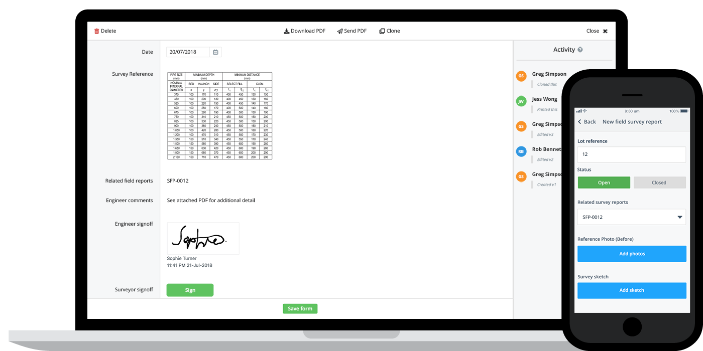 Field survey form