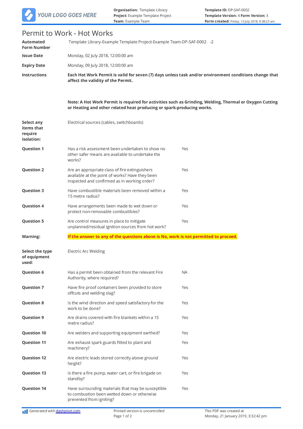 Safe work permits: Types, examples, procedures and systems to know (2023)