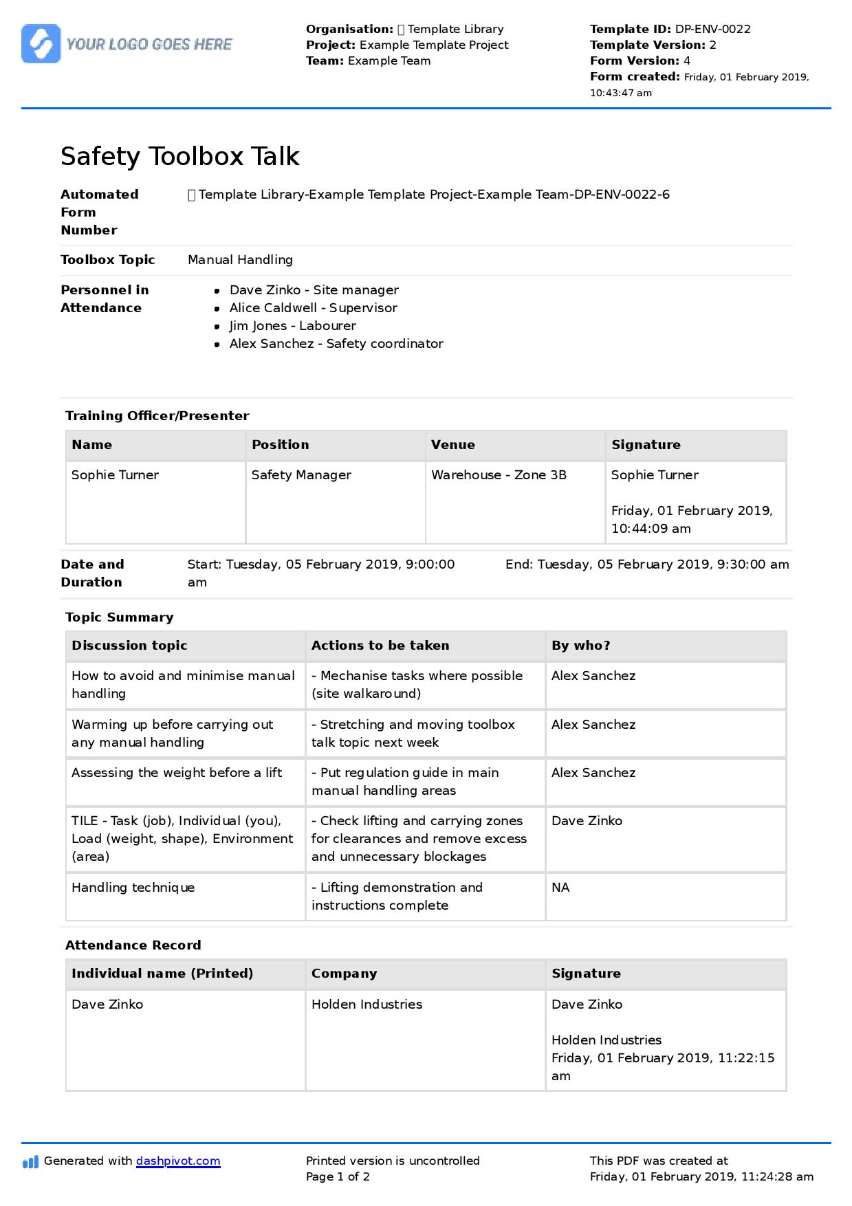 Tow And Recovery Straps  Safety Toolbox Talks Meeting Topics