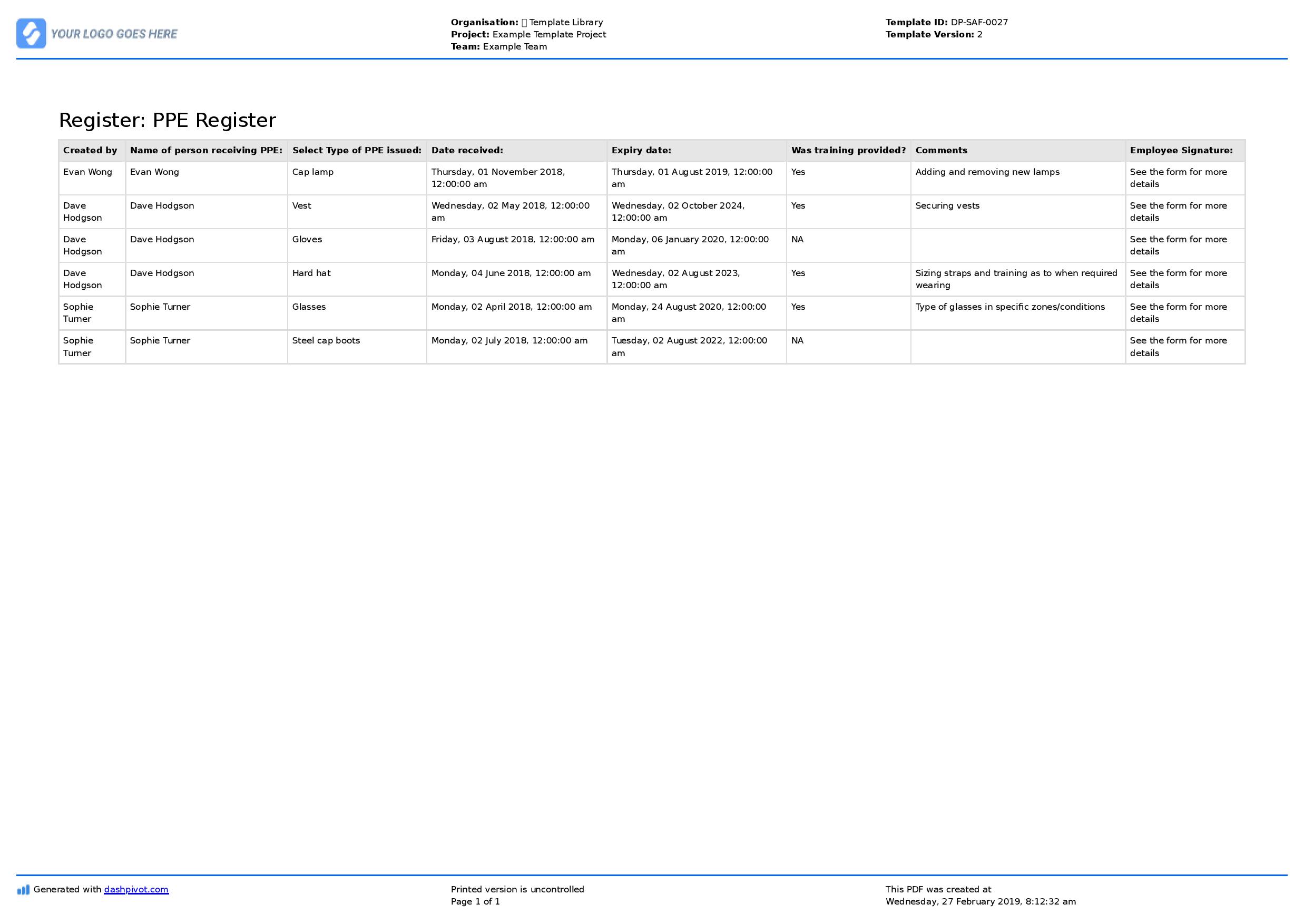 Record Keeping Template ~ MS Excel Templates