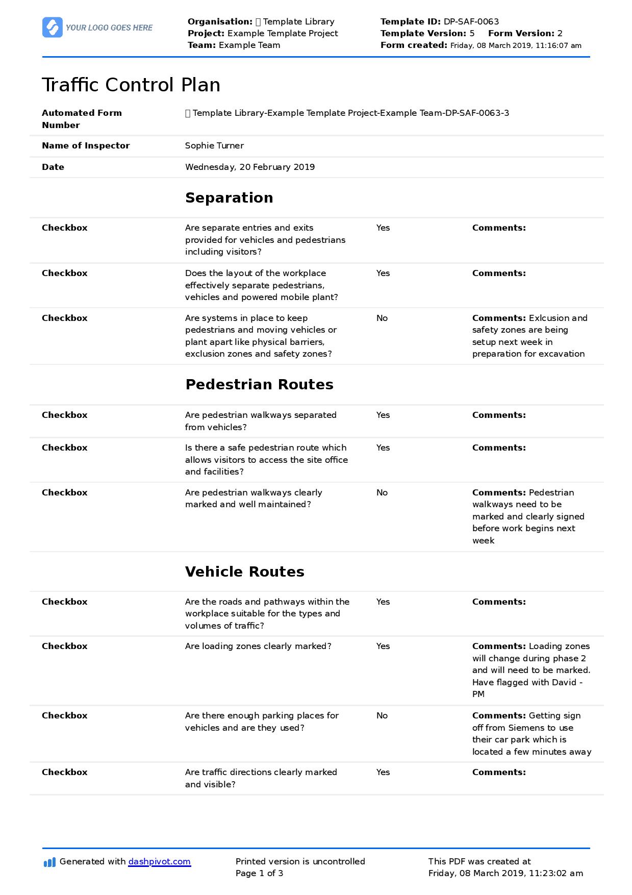 traffic-control-plan-template-free-printable-templates