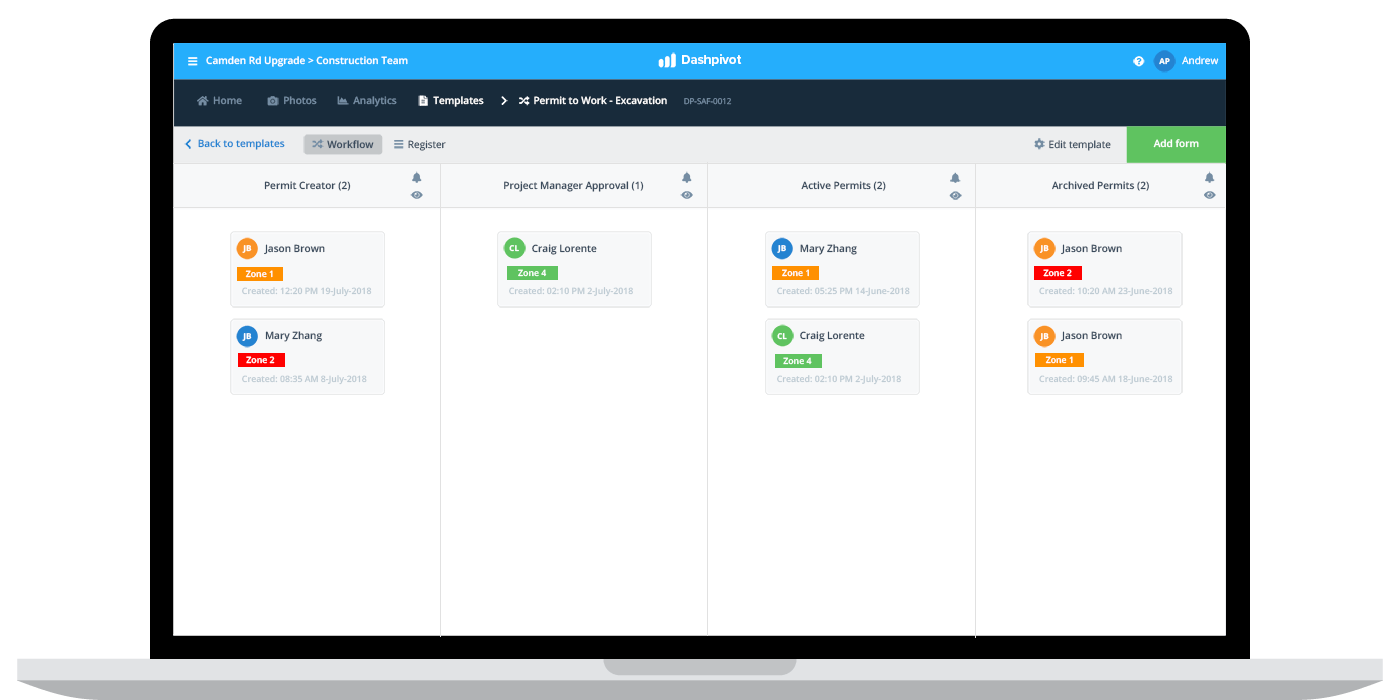 GRC software workflow