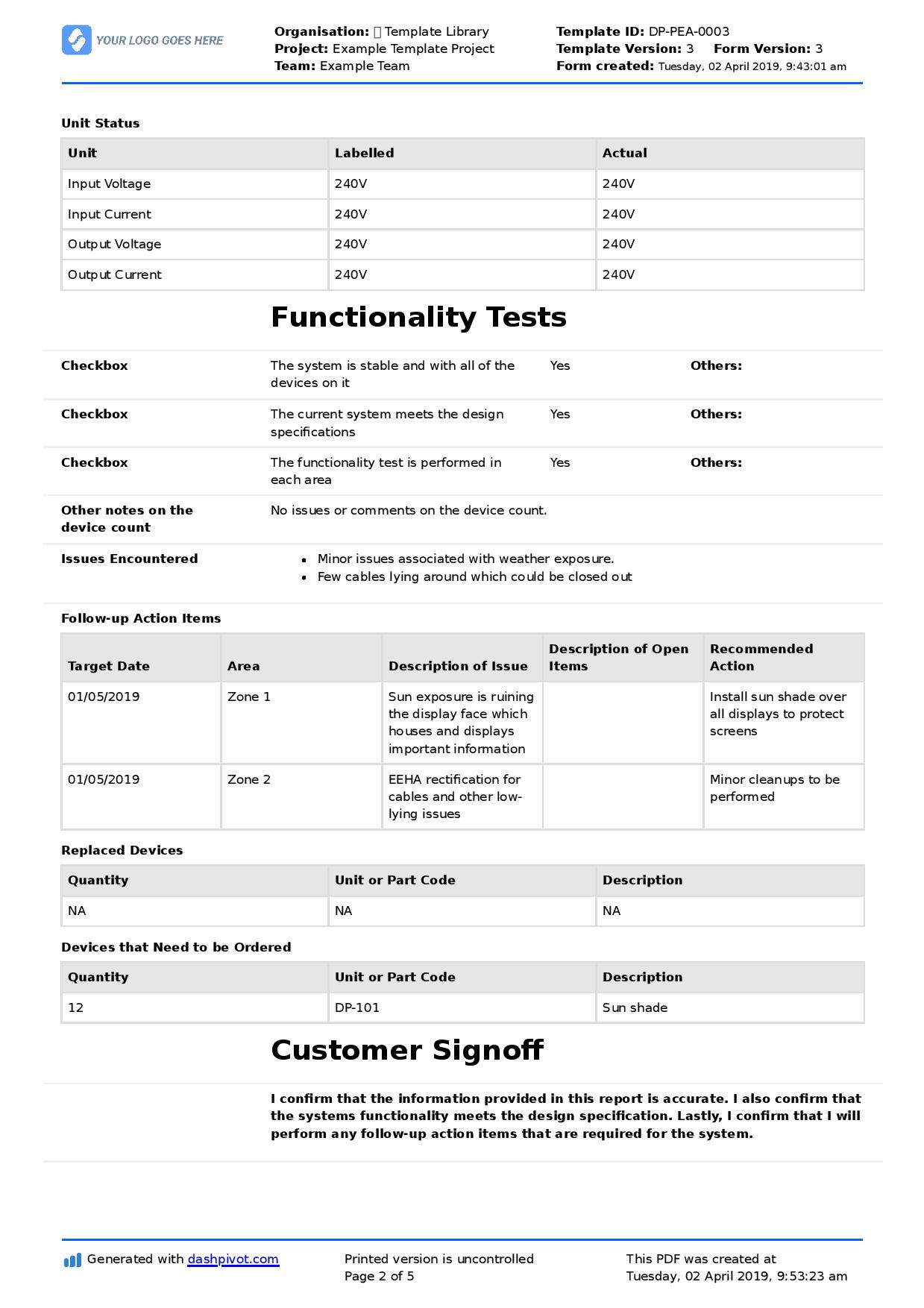 Sage report writing service With Regard To Customer Contact Report Template