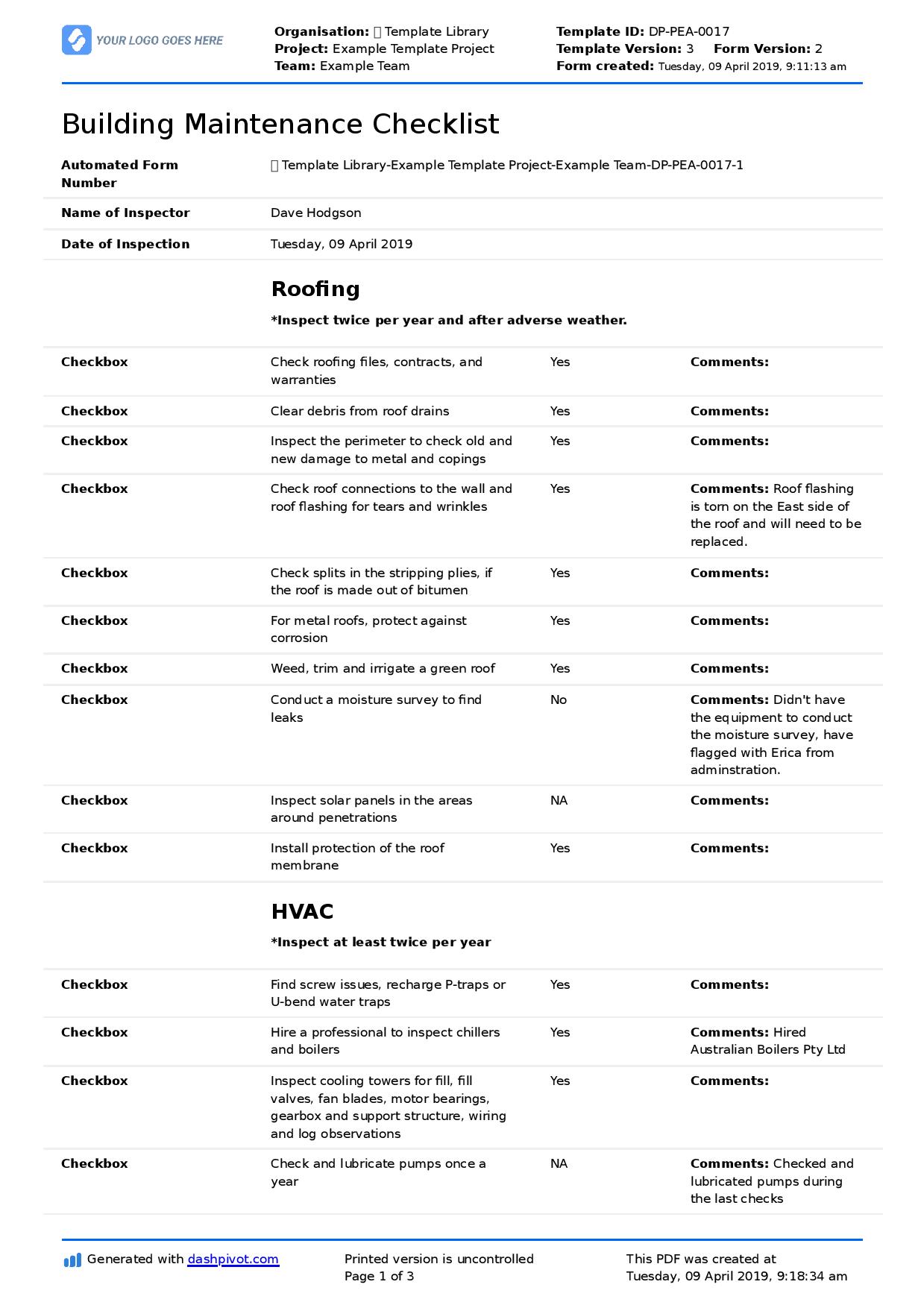 printable-building-maintenance-checklist