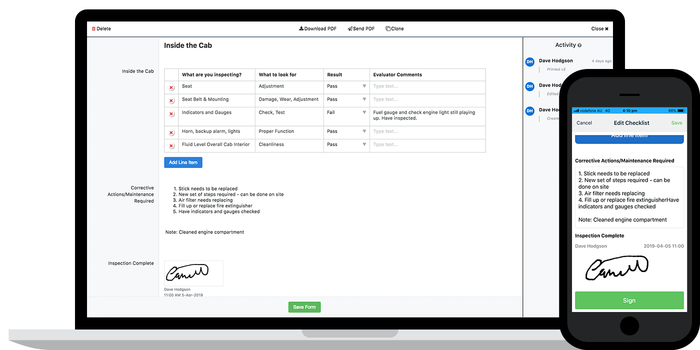 Asset maintenance app