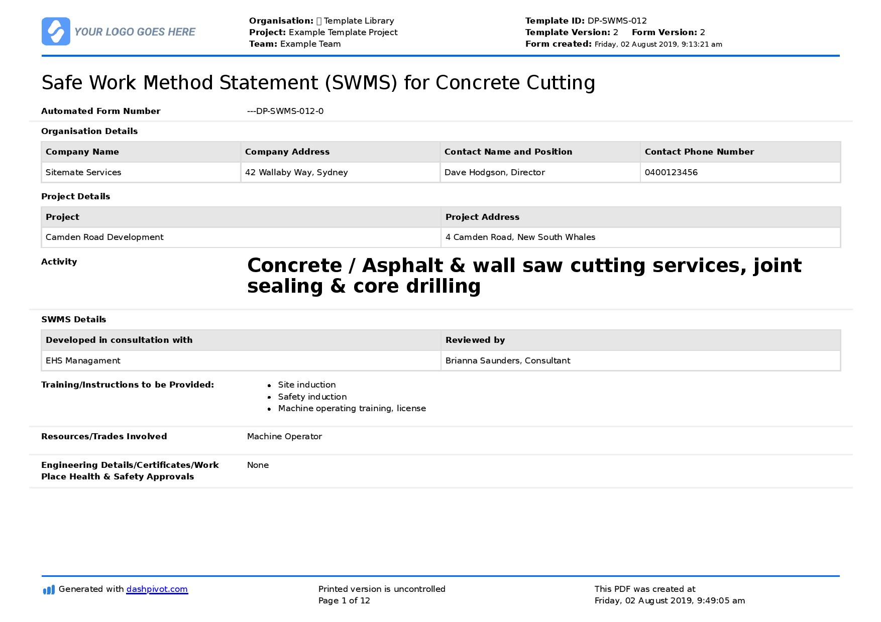 Concrete Method Statement PDF Free, PDF, Concrete