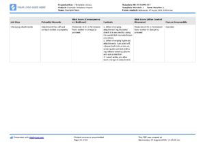 Skid Steer Loader Safe Work Method Statement [Free and editable]