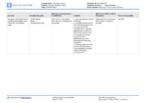 Skid Steer Loader Safe Work Method Statement [Free and editable]
