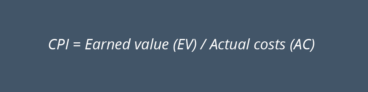 Earned value formula 