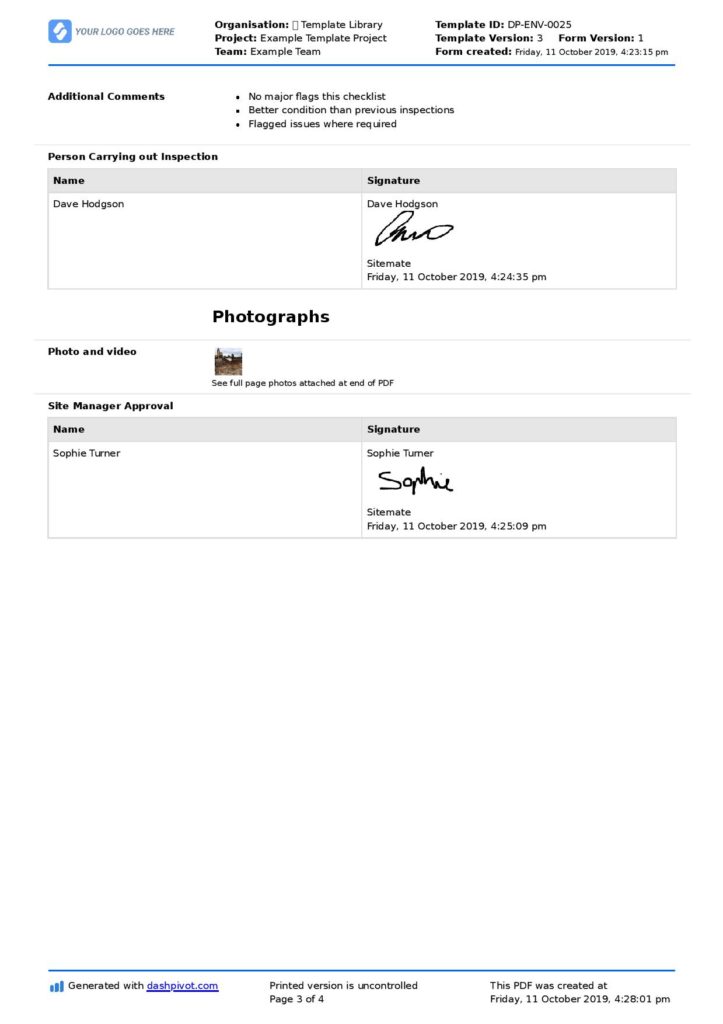 Landfill inspection checklist Landfill inspection checklist