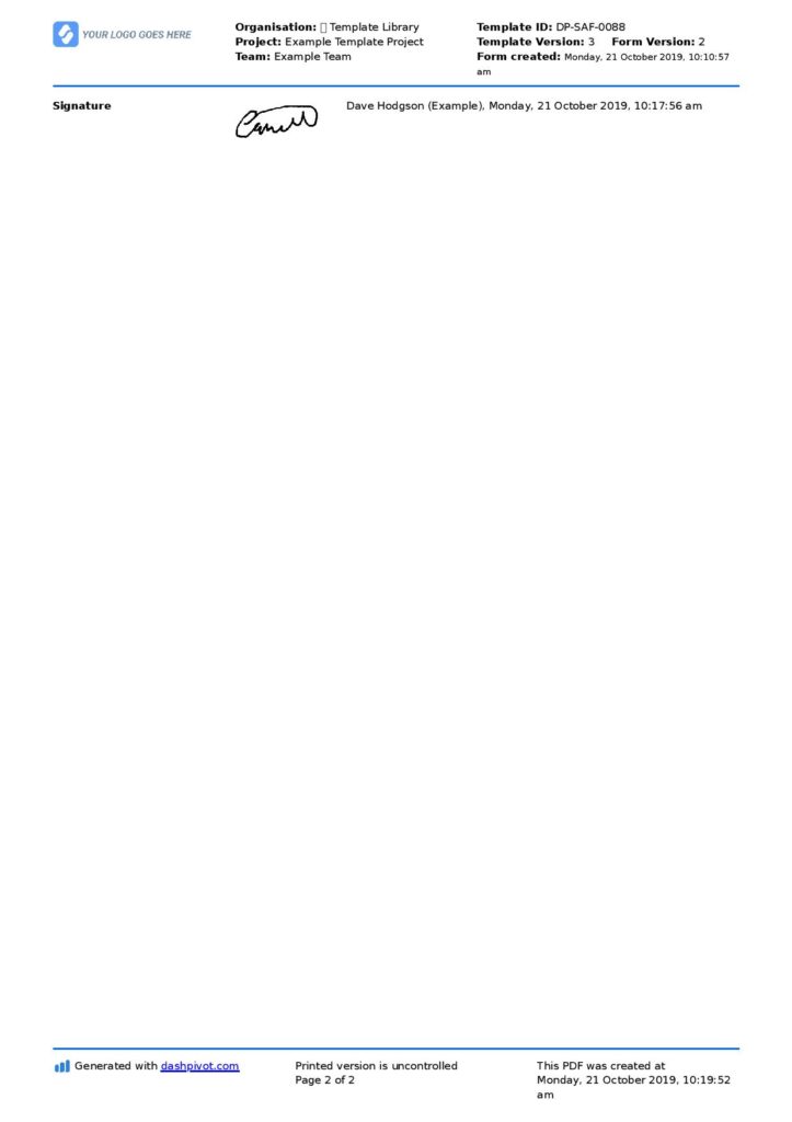 Site establishment checklist Site establishment checklist