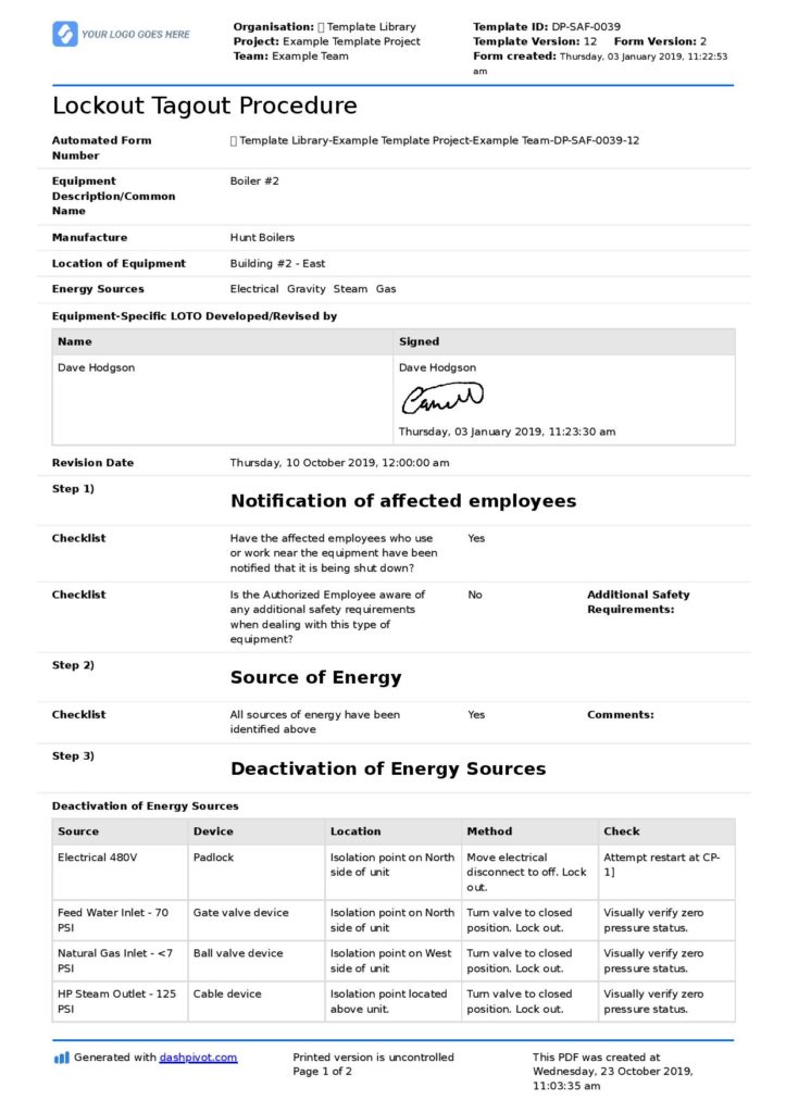 Lockout Tagout Log Book (The smarter LOTO log book)