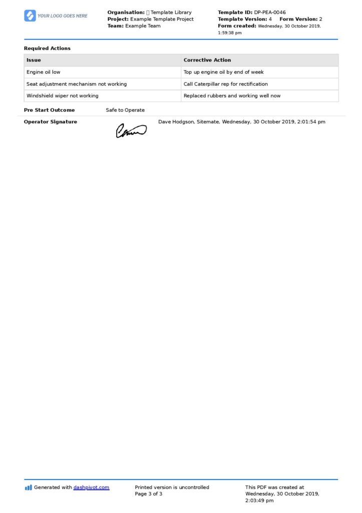 Tractor pre start checks Tractor pre start checks