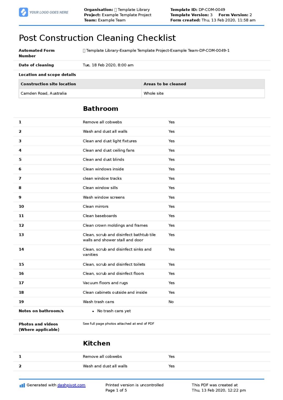 clean apartment checklist