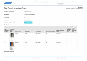 Fire Door Inspection Checklist