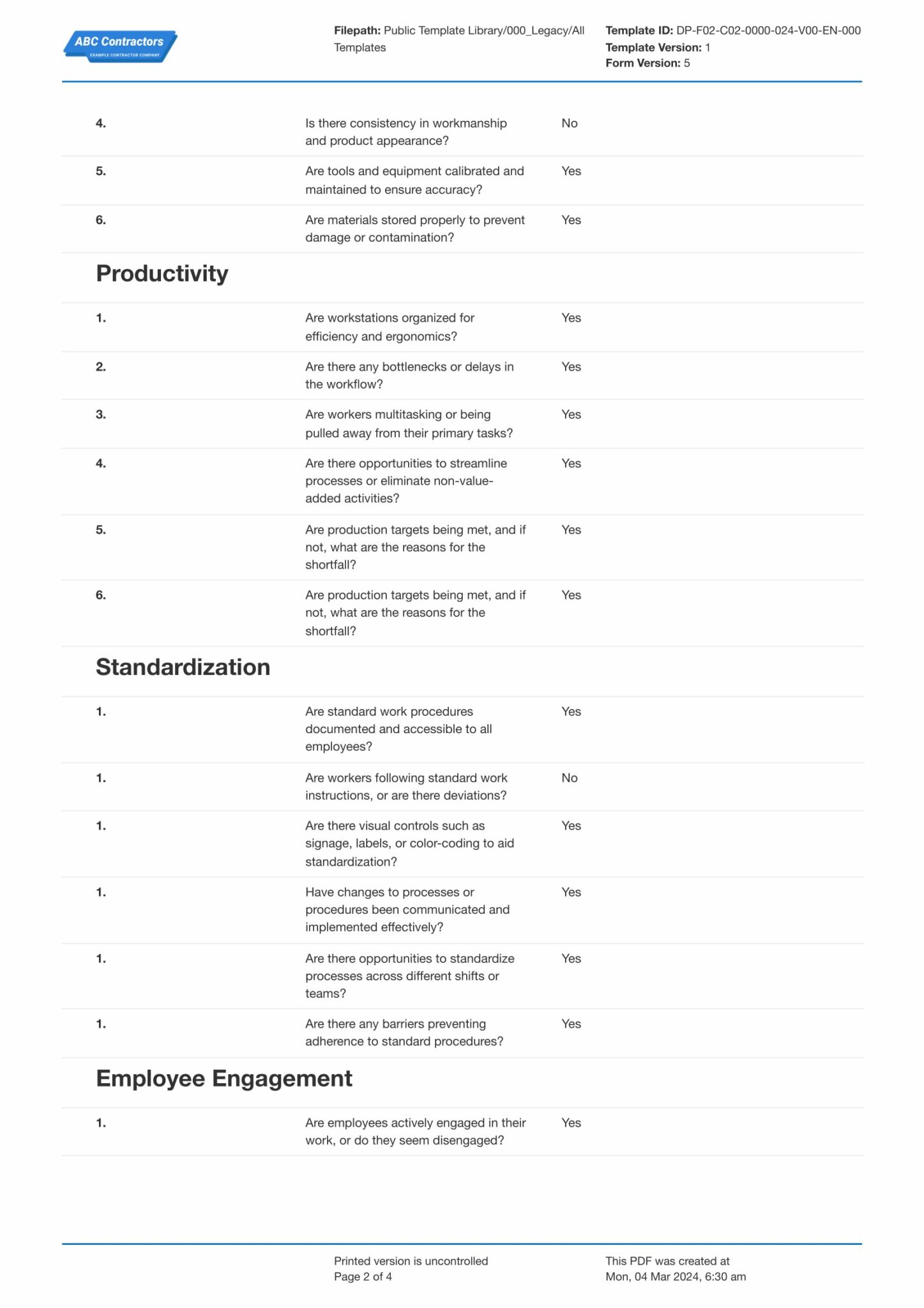 Gemba Walk Checklist Template: Better than PDF/Excel Gemba Walk Checklist Template: Better than PDF/Excel