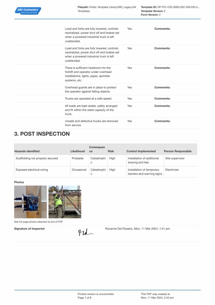 Printable Osha Safety Checklist Baysection Printable Osha Safety Checklist Baysection