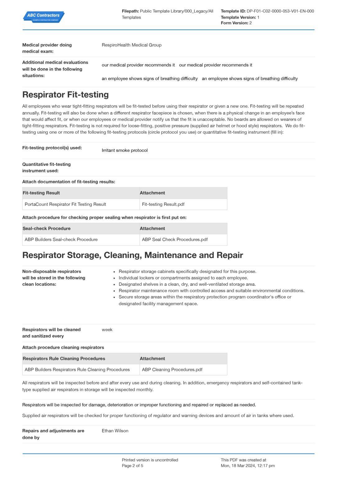 OSHA Requirements for Respiratory Protection