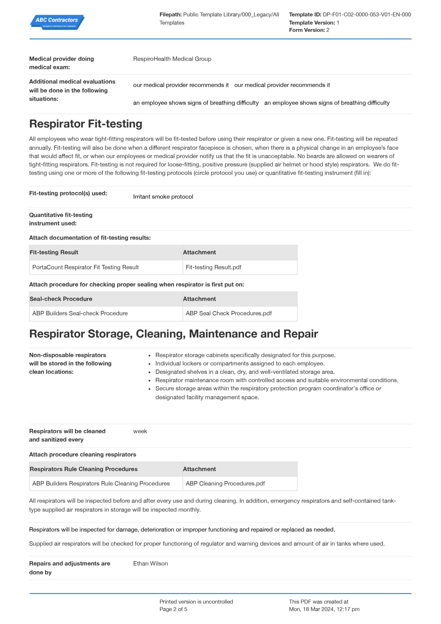 OSHA Requirements for Respiratory Protection