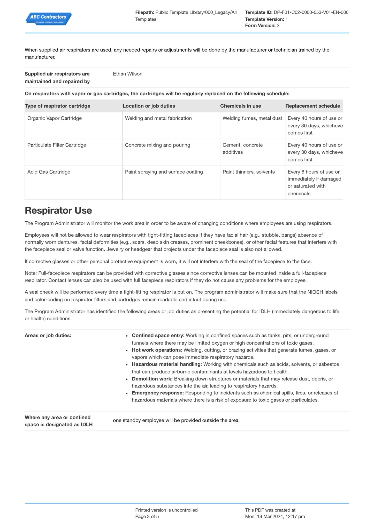 OSHA Requirements for Respiratory Protection
