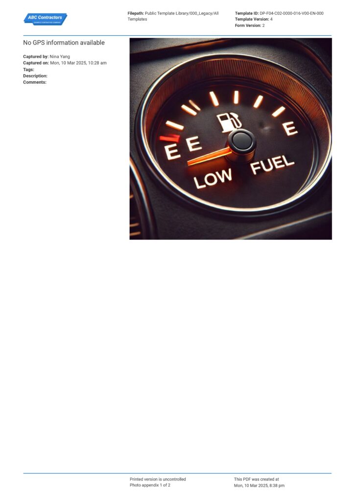 Fleet Inspection Checklist Fleet Inspection Checklist