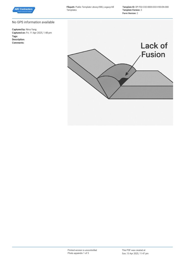 Non Destructive Testing Report Non Destructive Testing Report