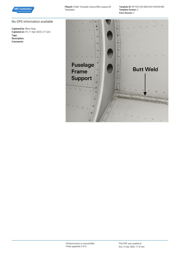 Non Destructive Testing Report Non Destructive Testing Report