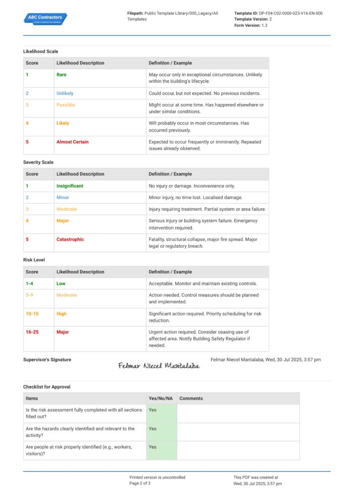 Demolition Risk Assessment