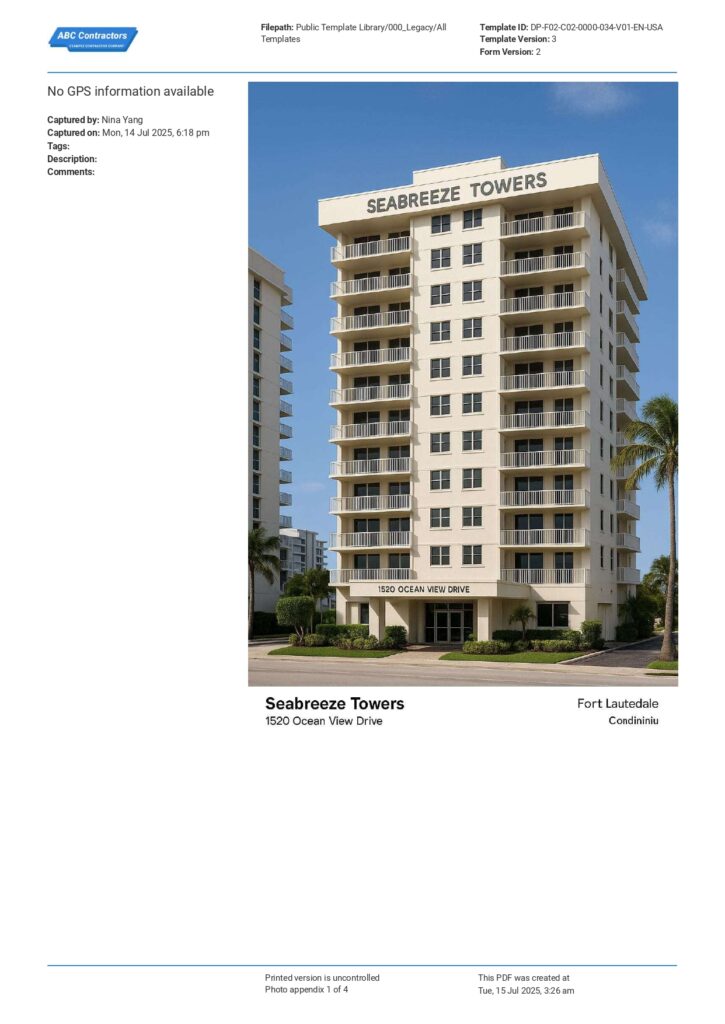 Florida Milestone Building Information Record