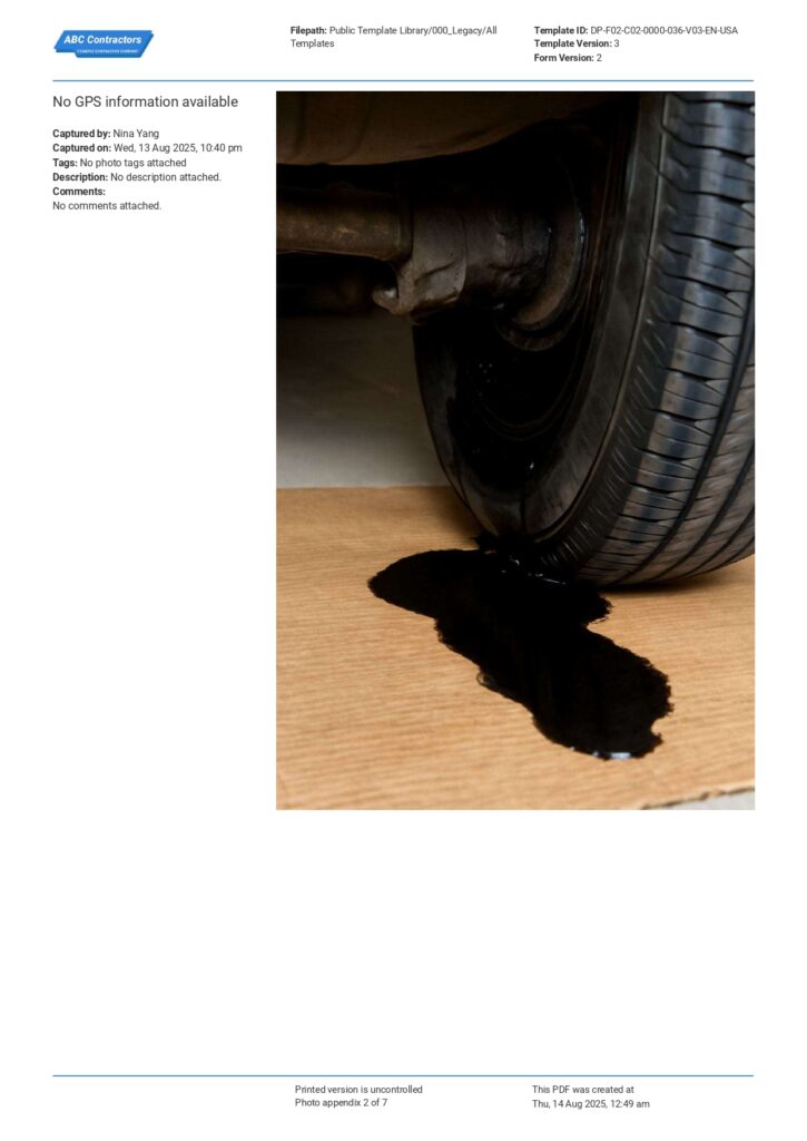 DOT Vehicle Inspection Checklist