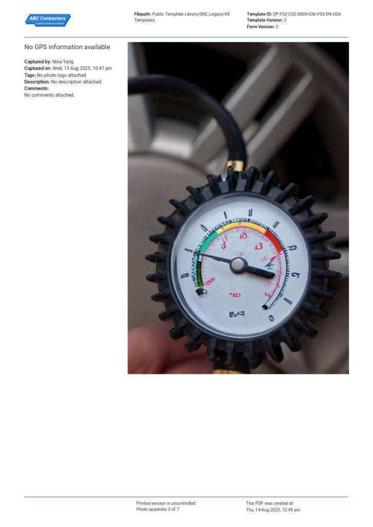 DOT Vehicle Inspection Checklist