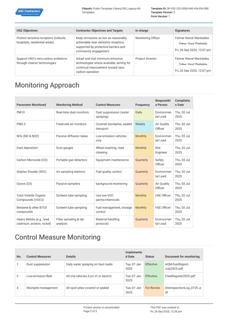 HS2 Air Quality Strategy