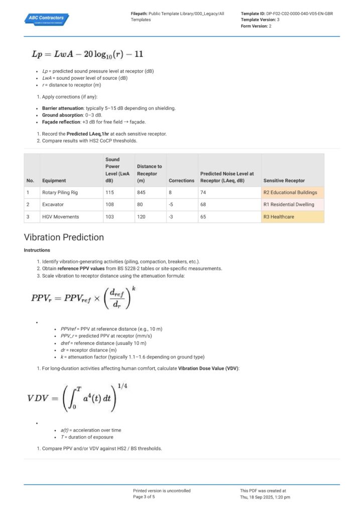HS2 Construction Noise and Vibration Methodology Report
