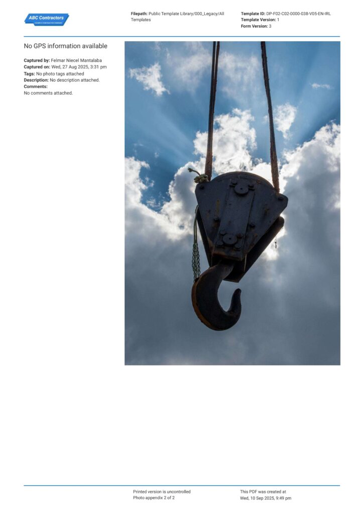 Winch Inspection Report Winch Inspection Report