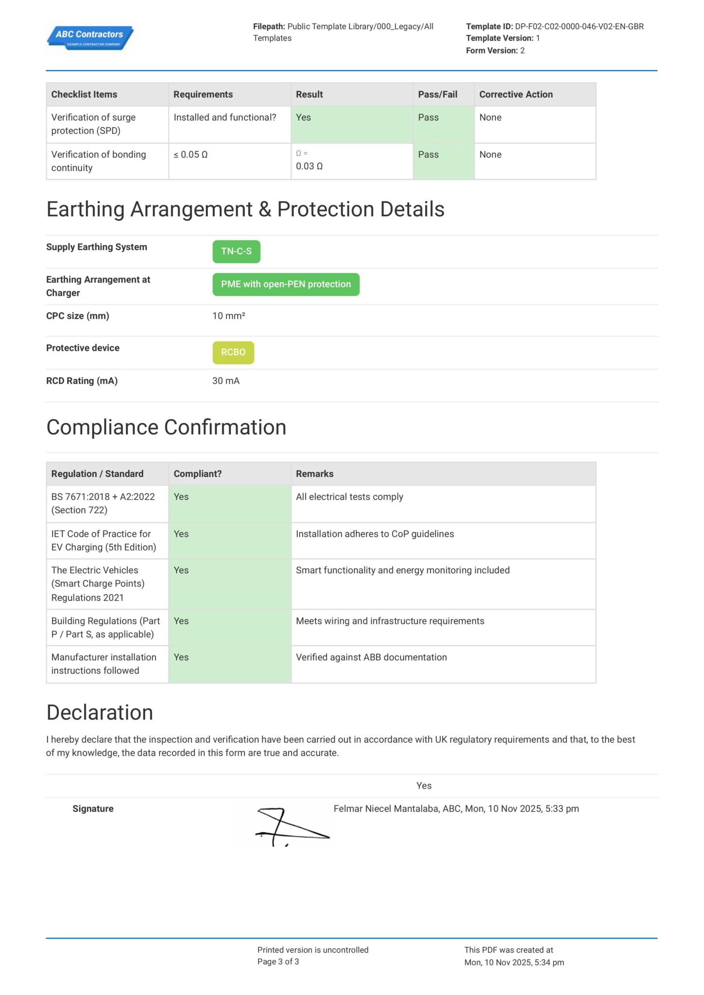 EV Charging Installation Checklist Template - Requirements Guide