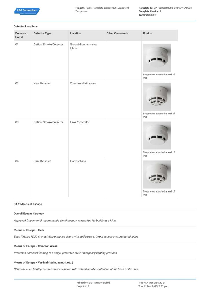 Fire Strategy Report