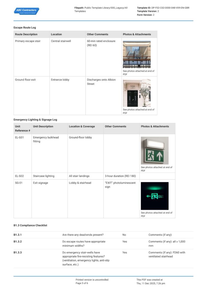 Fire Strategy Report