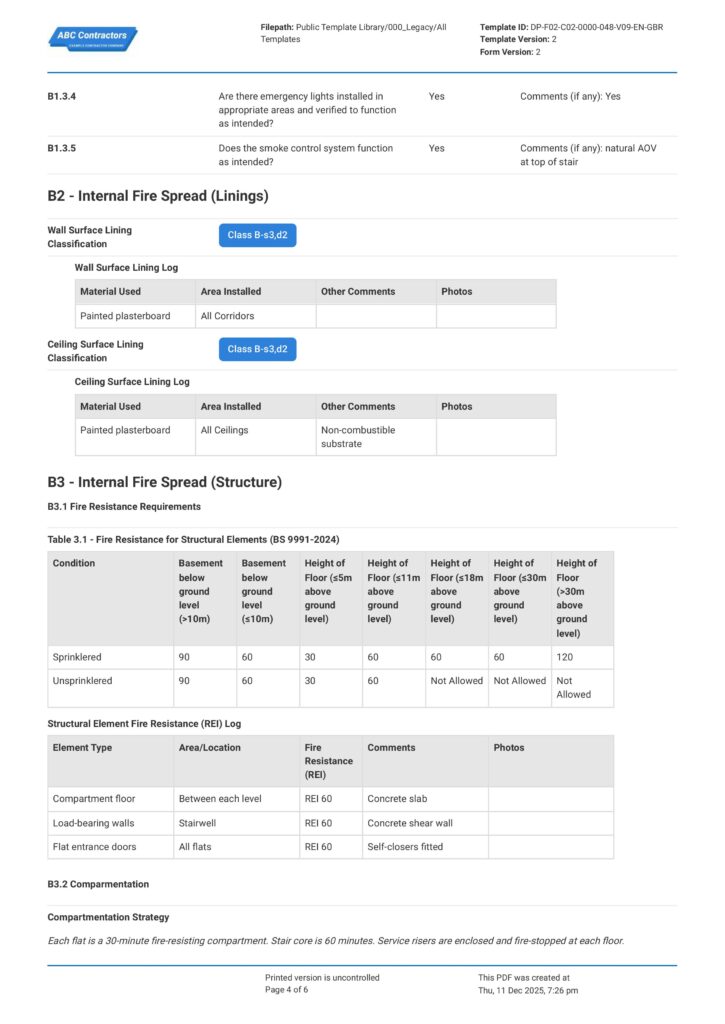 Fire Strategy Report