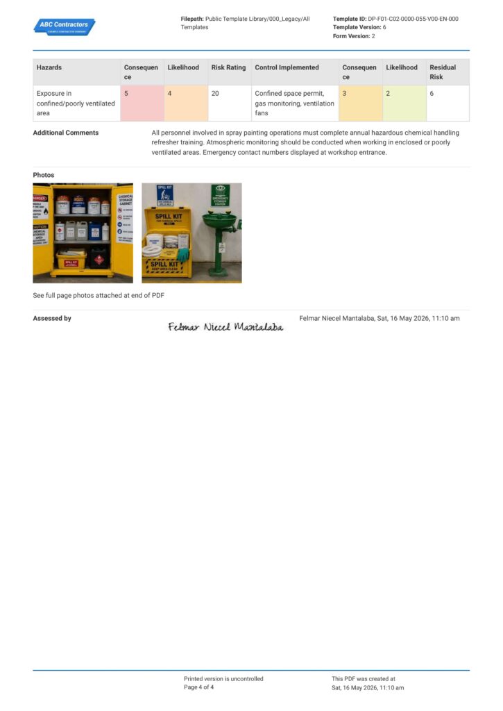 Chemical Risk Assessment
