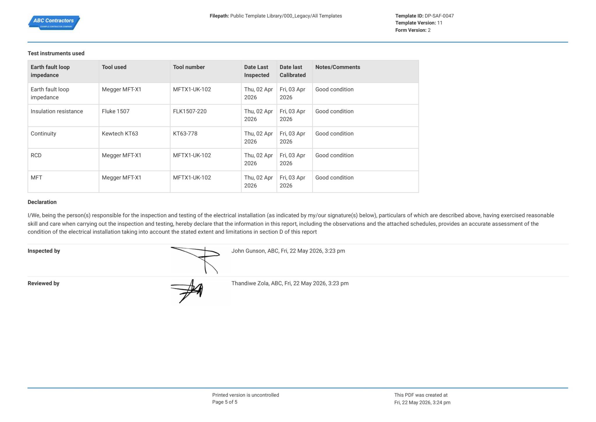 Electrical Installation Condition Report Template | Sitemate