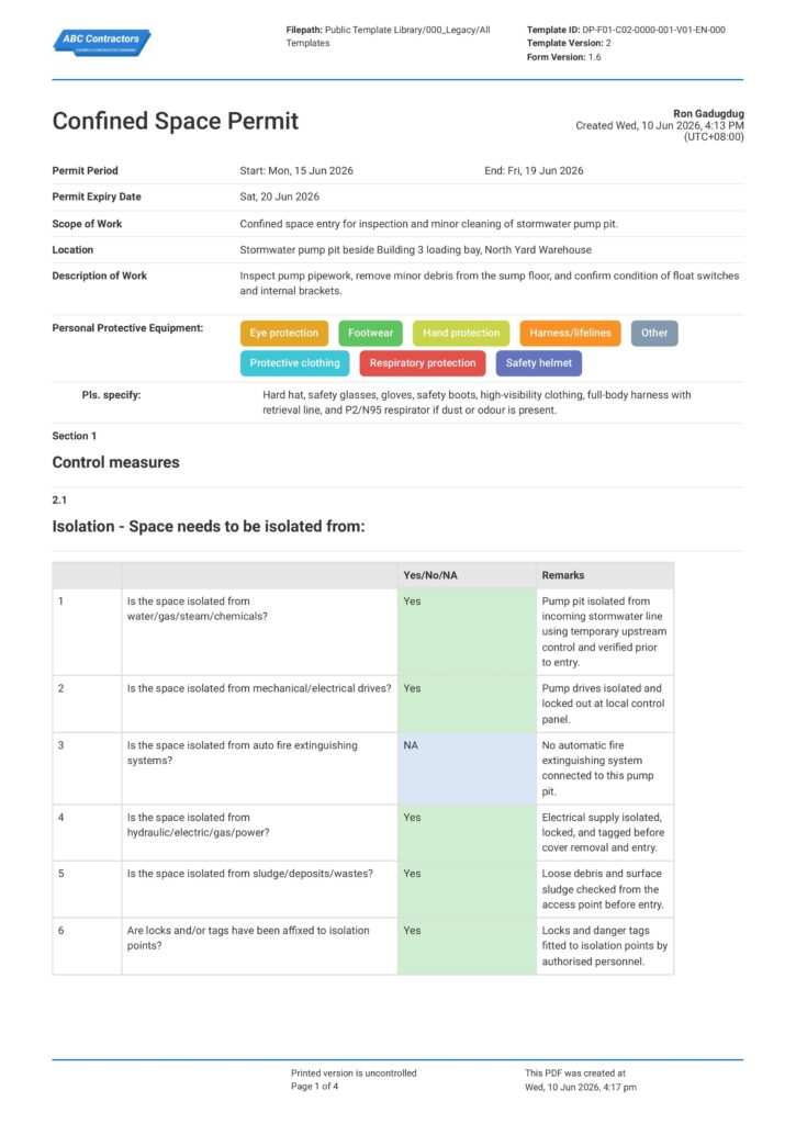 Confined Space Permit1