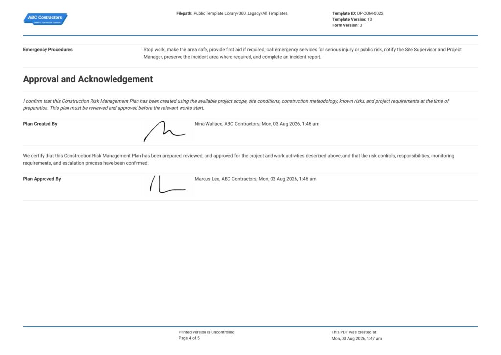 Construction Risk Management Plan4