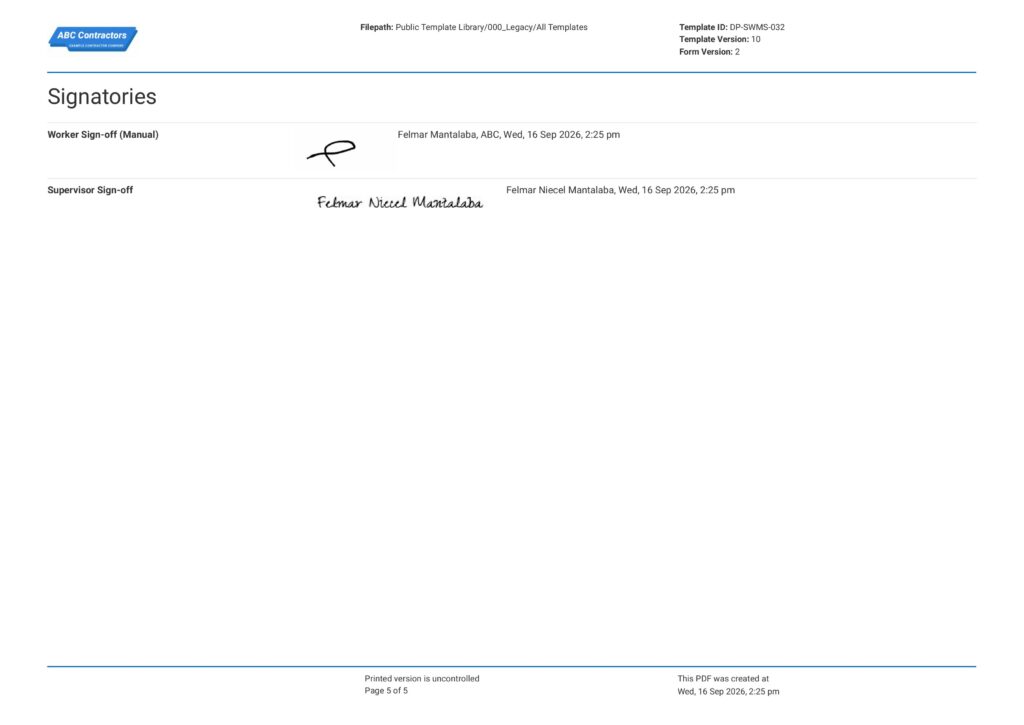 Glazing Safe Work Method Statement