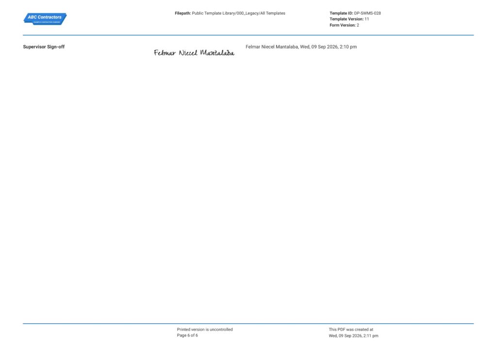 Landscaping Safe Work Method Statement